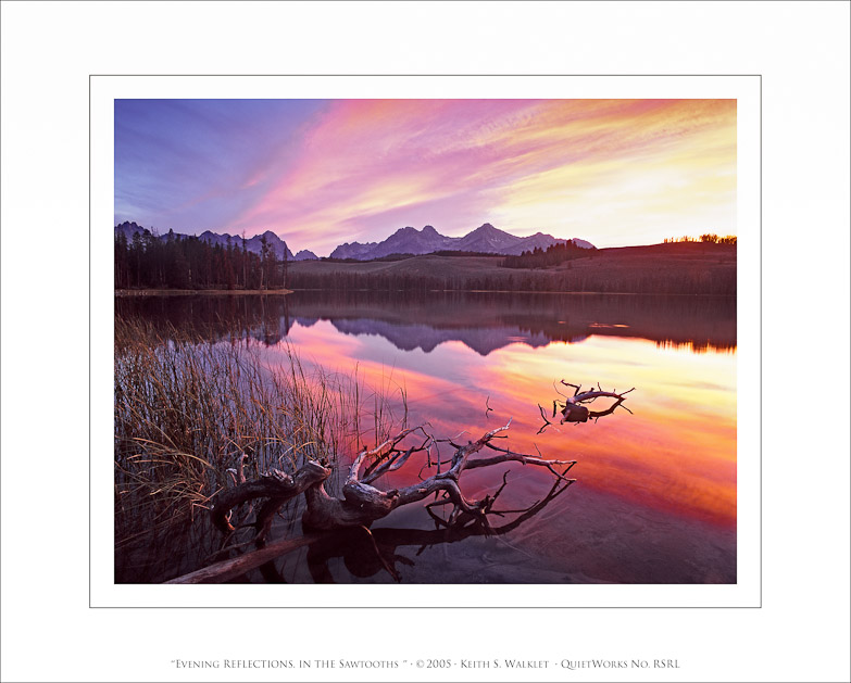 Evening Reflections in the Sawtooths, 2005