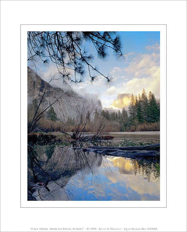 Half Dome, Merced River, Sunset, 1994